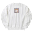 hide4591の太っちょ猫ボチャ！ Heavyweight Crew Neck Sweatshirt