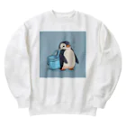 ganeshaのかわいいペンギンとおもちゃのバケツ Heavyweight Crew Neck Sweatshirt