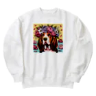 HARAPECOSAURUSの祝福の耳タレ犬 Heavyweight Crew Neck Sweatshirt