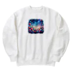 momonekokoのカラフルな風船が浮かぶ風景 Heavyweight Crew Neck Sweatshirt