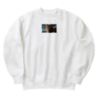 ADOのこちらを見つめる猫 Heavyweight Crew Neck Sweatshirt