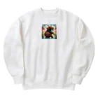 dai-k_1977のかわいい亀サムライ Heavyweight Crew Neck Sweatshirt