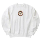 しんすけのお母さんハリネズミ Heavyweight Crew Neck Sweatshirt