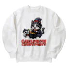 Stylo Tee Shopのネクロマンサーのネコさんのカレーパーティー Heavyweight Crew Neck Sweatshirt