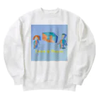 Tamon-TamonのLove & Peace ブルードット Heavyweight Crew Neck Sweatshirt