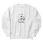 ganeshaのかわいいクマ Heavyweight Crew Neck Sweatshirt