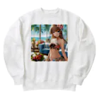 かるるんショップの海と南国と水着と　夏休み Heavyweight Crew Neck Sweatshirt