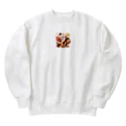 抽象画の世界の秋の落ち葉の抽象画 Heavyweight Crew Neck Sweatshirt