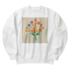 ひちゃんのお絵描きのお絵描き花束 Heavyweight Crew Neck Sweatshirt