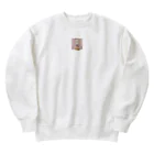 オリジナルグッズショップ KIJITORAの私とバーガー Heavyweight Crew Neck Sweatshirt