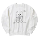 ganeshaのかわいいクマ Heavyweight Crew Neck Sweatshirt