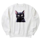 M&Kの黒猫2 Heavyweight Crew Neck Sweatshirt