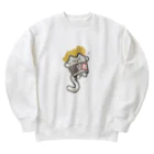 つぎはぎ屋のねこぽてと (ごきげん) Heavyweight Crew Neck Sweatshirt