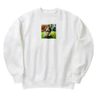 カジノ屋のビーグル犬キキちゃん Heavyweight Crew Neck Sweatshirt