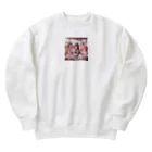 SWQAの温泉を楽しむ女子 Heavyweight Crew Neck Sweatshirt