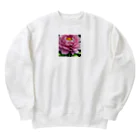 yukki1975のピクセルアートの5月_芍薬 Heavyweight Crew Neck Sweatshirt