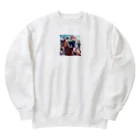 SWQAの馬で通学する仲間たち Heavyweight Crew Neck Sweatshirt