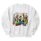 nail_aphroditeのあにまる消防隊 Heavyweight Crew Neck Sweatshirt