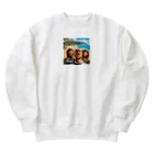 YFCのハワイのリゾートビーチでサーフィンを楽しむ陽気なライオン達④ Heavyweight Crew Neck Sweatshirt