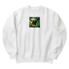 dinosaur_brothersのりあるティラノ① Heavyweight Crew Neck Sweatshirt