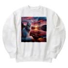 yos-1292583のねこニコばん Heavyweight Crew Neck Sweatshirt