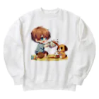 snow-birdのお茶会ごっこ Heavyweight Crew Neck Sweatshirt