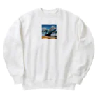 HECreaterのアート貨物機 Heavyweight Crew Neck Sweatshirt