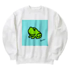 雑貨屋kerori(ザッカヤケロリ）のカエル（おすわり） Heavyweight Crew Neck Sweatshirt