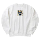 柴犬LOVEのスタイリッシュな柴犬マスコット Heavyweight Crew Neck Sweatshirt