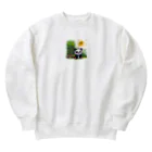 るる ＊ PIXEL ART SHOPのドット絵の可愛いパンダグッズ Heavyweight Crew Neck Sweatshirt