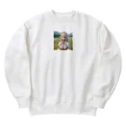 aaammmamのエルフ　美少女 Heavyweight Crew Neck Sweatshirt