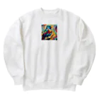 Hachi_Hachi_888のシマエナガ Heavyweight Crew Neck Sweatshirt