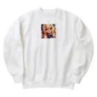 aaammmamのエルフ耳　少女 Heavyweight Crew Neck Sweatshirt