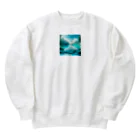 hana2ginの Almost Transparent Blue. Heavyweight Crew Neck Sweatshirt