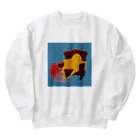 もじゃの店の寝落ちもじゃ Heavyweight Crew Neck Sweatshirt