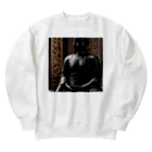 Take-chamaの深みのある漆黒の色合いが美しく輝く厳かな仏像。 Heavyweight Crew Neck Sweatshirt