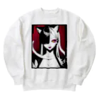 momonekokoの白蛇と獣耳の女性 Heavyweight Crew Neck Sweatshirt