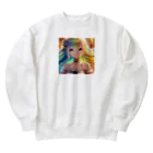 終わらない夢🌈の優しく微笑む少女💞 Heavyweight Crew Neck Sweatshirt