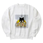 黒柴むさし君の黒柴むさし Heavyweight Crew Neck Sweatshirt