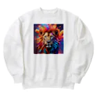 タカヤマ・サイトの艶・喝采の獅子 Heavyweight Crew Neck Sweatshirt