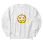 Golden-Cat358の可愛い笑顔 幸せ 平和 Heavyweight Crew Neck Sweatshirt