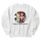 チェリモヤの釣り女子 ツリガール 03 Heavyweight Crew Neck Sweatshirt