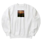 wassanwの日没の風景 Heavyweight Crew Neck Sweatshirt