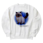 こたつのヒマラヤン　猫　ばむせはシールポイント　GEEKver Heavyweight Crew Neck Sweatshirt