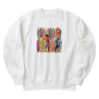 ハワイライフのサーフボードとロコ（男の子バージョン） Heavyweight Crew Neck Sweatshirt