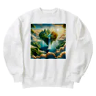 DQ9 TENSIの空高く浮かぶ伝説の島 Heavyweight Crew Neck Sweatshirt