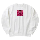 海の幸のホットピンクの海 Heavyweight Crew Neck Sweatshirt