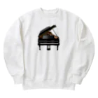 電気鉛筆工房のピアノ Heavyweight Crew Neck Sweatshirt