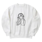 一筆書きアートの一筆書き風アート13 Heavyweight Crew Neck Sweatshirt