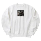 海の幸のゴシック風なトロピカルフラワー Heavyweight Crew Neck Sweatshirt